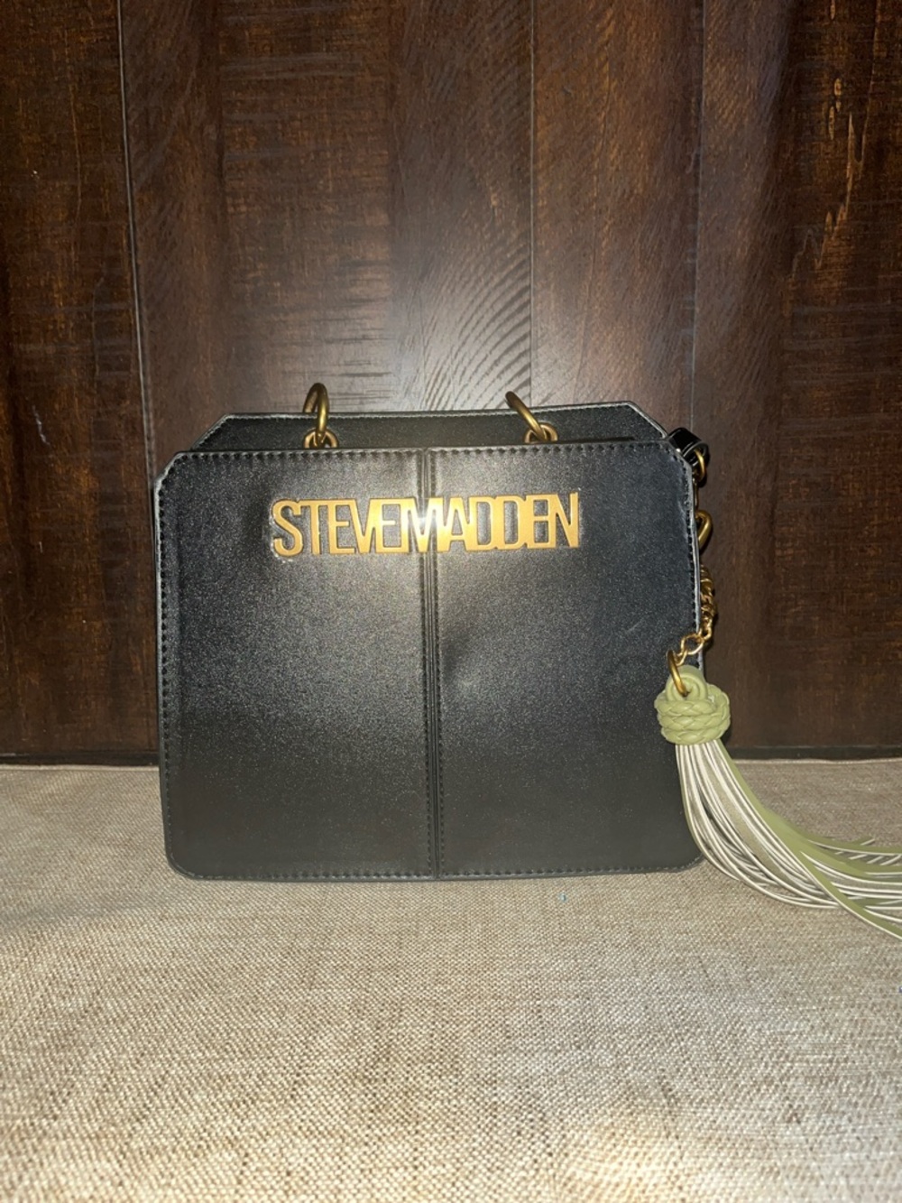 Steve Madden Handbag with bamboo handle